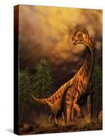 Camarasaurus Adult and Offspring-null-Stretched Canvas