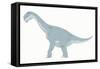 Camarasaurus Pencil Drawing with Digital Color-Stocktrek Images-Framed Stretched Canvas