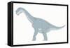 Camarasaurus Pencil Drawing with Digital Color-Stocktrek Images-Framed Stretched Canvas