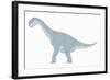 Camarasaurus Pencil Drawing with Digital Color-Stocktrek Images-Framed Art Print