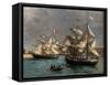 Camaret Dock-Eug?ne Boudin-Framed Stretched Canvas