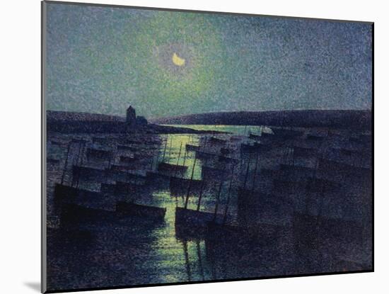 Camaret, Moonlight and Fishing Boats, 1894-Maximilien Luce-Mounted Giclee Print