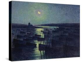 Camaret, Moonlight and Fishing Boats, 1894-Maximilien Luce-Stretched Canvas