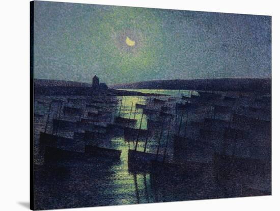 Camaret, Moonlight and Fishing Boats, 1894-Maximilien Luce-Stretched Canvas