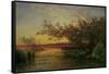 Camargue.-Felix Ziem-Framed Stretched Canvas