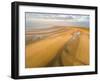 Camber Sands Beach at sunrise, Camber, near Rye, East Sussex, England, United Kingdom, Europe-Matthew Williams-Ellis-Framed Photographic Print