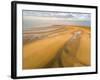 Camber Sands Beach at sunrise, Camber, near Rye, East Sussex, England, United Kingdom, Europe-Matthew Williams-Ellis-Framed Photographic Print