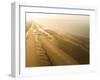Camber Sands Beach at sunrise, Camber, near Rye, East Sussex, England, United Kingdom, Europe-Matthew Williams-Ellis-Framed Photographic Print