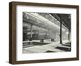 Camberwell Car Shed and Trams, London, 1914-null-Framed Photographic Print