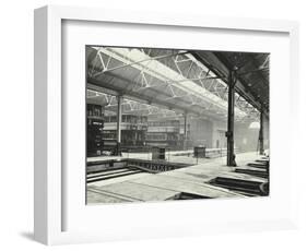 Camberwell Car Shed and Trams, London, 1914-null-Framed Photographic Print