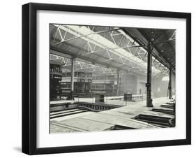 Camberwell Car Shed and Trams, London, 1914-null-Framed Photographic Print