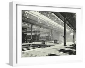 Camberwell Car Shed and Trams, London, 1914-null-Framed Photographic Print