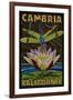 Cambiria, California - Dragonfly - Paper Mosaic-Lantern Press-Framed Art Print