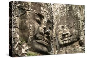 Cambodia, Angkor Wat. Angkor Thom, Bayon. Carved Faces of Lokesvara-Matt Freedman-Stretched Canvas