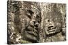 Cambodia, Angkor Wat. Angkor Thom, Bayon. Carved Faces of Lokesvara-Matt Freedman-Stretched Canvas