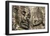 Cambodia, Angkor Wat. Angkor Thom, Bayon. Carved Faces of Lokesvara-Matt Freedman-Framed Photographic Print