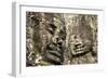 Cambodia, Angkor Wat. Angkor Thom, Bayon. Carved Faces of Lokesvara-Matt Freedman-Framed Photographic Print