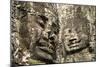 Cambodia, Angkor Wat. Angkor Thom, Bayon. Carved Faces of Lokesvara-Matt Freedman-Mounted Photographic Print