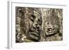 Cambodia, Angkor Wat. Angkor Thom, Bayon. Carved Faces of Lokesvara-Matt Freedman-Framed Photographic Print