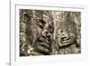 Cambodia, Angkor Wat. Angkor Thom, Bayon. Carved Faces of Lokesvara-Matt Freedman-Framed Photographic Print