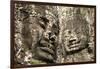 Cambodia, Angkor Wat. Angkor Thom, Bayon. Carved Faces of Lokesvara-Matt Freedman-Framed Photographic Print