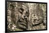 Cambodia, Angkor Wat. Angkor Thom, Bayon. Carved Faces of Lokesvara-Matt Freedman-Framed Photographic Print