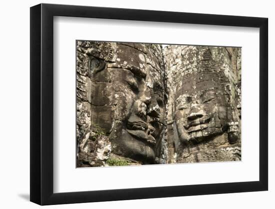 Cambodia, Angkor Wat. Angkor Thom, Bayon. Carved Faces of Lokesvara-Matt Freedman-Framed Photographic Print