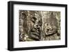 Cambodia, Angkor Wat. Angkor Thom, Bayon. Carved Faces of Lokesvara-Matt Freedman-Framed Photographic Print