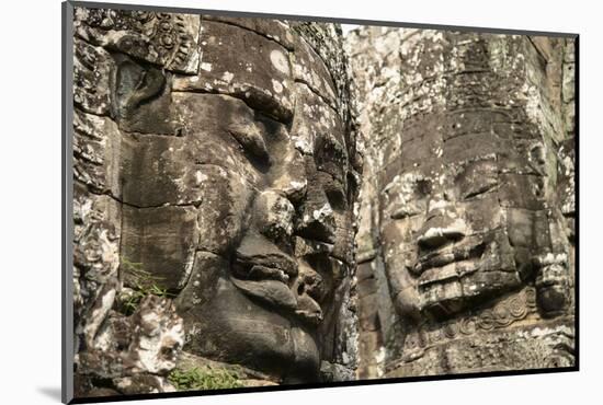 Cambodia, Angkor Wat. Angkor Thom, Bayon. Carved Faces of Lokesvara-Matt Freedman-Mounted Photographic Print