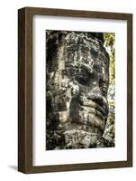 Cambodia, Angkor Wat. Angkor Thom, Bayon. Carved Faces of Lokesvara-Matt Freedman-Framed Photographic Print