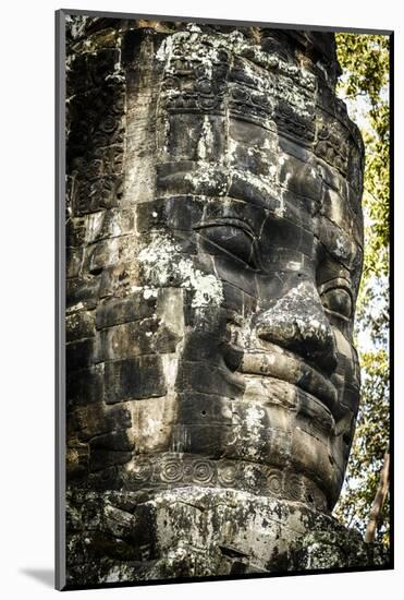 Cambodia, Angkor Wat. Angkor Thom, Bayon. Carved Faces of Lokesvara-Matt Freedman-Mounted Photographic Print