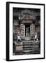 Cambodia, Angkor Wat. Banteay Srei Temple, Monkey Statues and Doorway-Matt Freedman-Framed Photographic Print