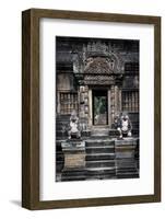 Cambodia, Angkor Wat. Banteay Srei Temple, Monkey Statues and Doorway-Matt Freedman-Framed Photographic Print