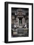 Cambodia, Angkor Wat. Banteay Srei Temple, Monkey Statues and Doorway-Matt Freedman-Framed Photographic Print