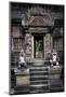 Cambodia, Angkor Wat. Banteay Srei Temple, Monkey Statues and Doorway-Matt Freedman-Mounted Photographic Print