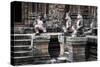 Cambodia, Angkor Wat. Banteay Srei Temple, Three Monkey Statues-Matt Freedman-Stretched Canvas