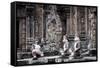 Cambodia, Angkor Wat. Banteay Srei Temple, Three Monkey Statues-Matt Freedman-Framed Stretched Canvas