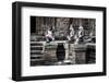 Cambodia, Angkor Wat. Banteay Srei Temple, Three Monkey Statues-Matt Freedman-Framed Photographic Print