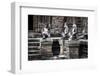 Cambodia, Angkor Wat. Banteay Srei Temple, Three Monkey Statues-Matt Freedman-Framed Photographic Print