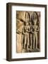Cambodia, Angkor Wat, Siem Reap Province. Female Divinities Carved in Stone at Angkor Wat.-Nigel Pavitt-Framed Photographic Print