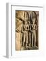 Cambodia, Angkor Wat, Siem Reap Province. Female Divinities Carved in Stone at Angkor Wat.-Nigel Pavitt-Framed Photographic Print