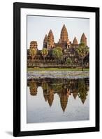 Cambodia, Angkor Wat, Siem Reap Province. the Magnificent Khmer Temple of Angkor Wat-Nigel Pavitt-Framed Photographic Print