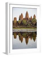 Cambodia, Angkor Wat, Siem Reap Province. the Magnificent Khmer Temple of Angkor Wat-Nigel Pavitt-Framed Photographic Print