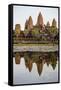 Cambodia, Angkor Wat, Siem Reap Province. the Magnificent Khmer Temple of Angkor Wat-Nigel Pavitt-Framed Stretched Canvas