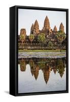 Cambodia, Angkor Wat, Siem Reap Province. the Magnificent Khmer Temple of Angkor Wat-Nigel Pavitt-Framed Stretched Canvas