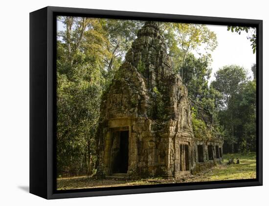 Cambodia, Angkor Wat. Small Temple-Matt Freedman-Framed Stretched Canvas
