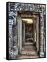 Cambodia, Angkor Watt, Siem Reap, Faces of the Bayon Temple-Terry Eggers-Framed Stretched Canvas