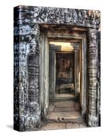 Cambodia, Angkor Watt, Siem Reap, Faces of the Bayon Temple-Terry Eggers-Stretched Canvas