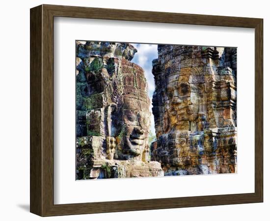 Cambodia, Angkor Watt, Siem Reap, Faces of the Bayon Temple-Terry Eggers-Framed Photographic Print