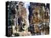 Cambodia, Angkor Watt, Siem Reap, Faces of the Bayon Temple-Terry Eggers-Stretched Canvas